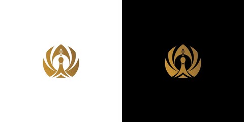 Elegant and luxurious peacock logo design