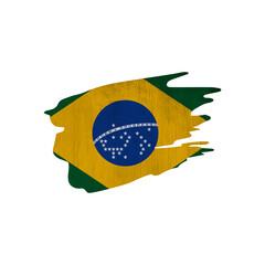 World countries A-Z. Sublimation background. Abstract shape in colors of national flag. Brazil