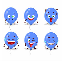 Cartoon character of blue balloons with smile expression