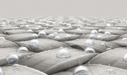 Fototapeta premium Micro Fabric And Water Droplets