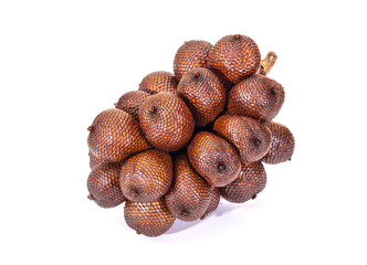 Ripe fruit of the litchi isolated on white