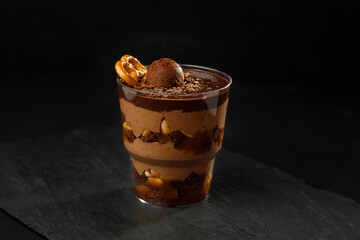 chocolate dessert with nuts