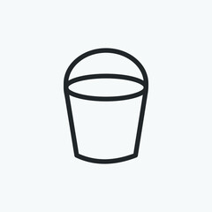 Bucket icon. Vector illustration style is flat iconic symbol. Designed for web and app design interfaces.