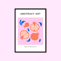 Abstract hand drawn minimalist poster design template