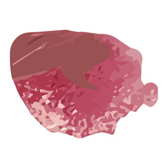 Oil organic shape element hand painted illustration