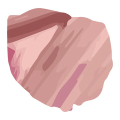 Oil organic shape element hand painted illustration