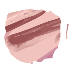 Oil organic shape element hand painted illustration