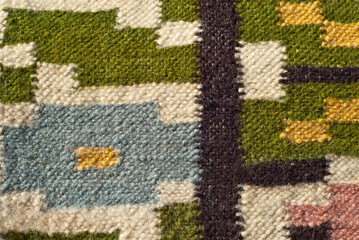 Fototapeta na wymiar Sheep wool fabric texture. Knitted wool close up.
