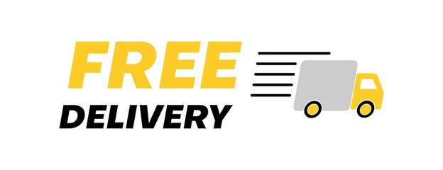 free delivery banner design for online shop promotion