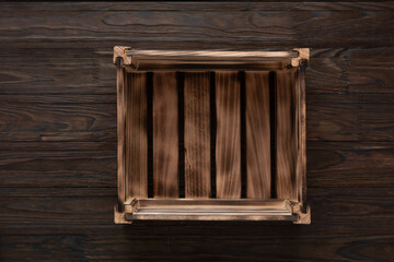 Empty wooden boxw