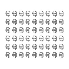 Obraz premium File type download vector icons. File format with arrow icon set, files buttons.