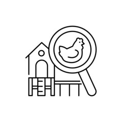 Geoponics line icon. Isolated vector element.