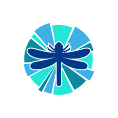 Dragonfly logo icon isolated on white background