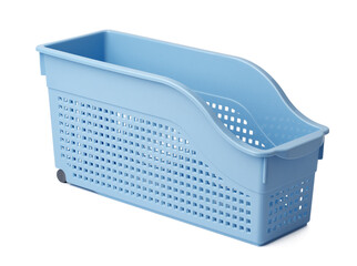 Plastic empty basket isolated on white background