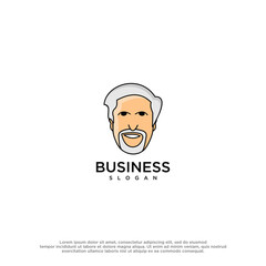 grandfather logo vector design template