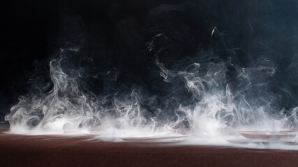 Abstract smoke on a dark background .