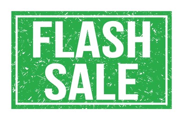 Fototapeta premium FLASH SALE, words on green rectangle stamp sign