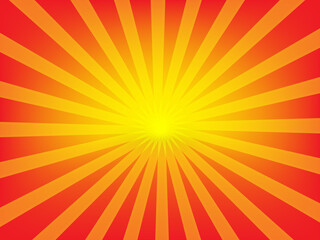 Obraz premium orange gold and yellow sunlight sunburst sunshine background design for light ray banner, ads, template, product, sales,promotion, social media, background wallpaper vector illustration