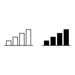 Growing bars graphic icon