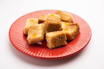Indian milk cake or alwar ka mawa