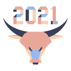 New Year Bull Ox Symbol 2021 Chinese Origami