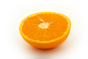 orange slice on a white background