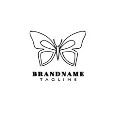 butterfly logo cartoon icon design template symbol isolated vector illustration