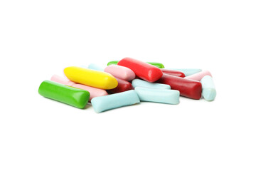 Tasty gummy candies isolated on white background