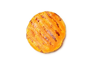 Tasty baked pumpkin isolated on white background