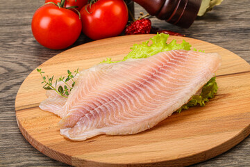 Raw tilapia fish for cooking