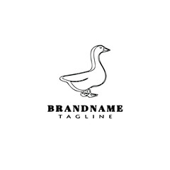 bird logo cartoon icon design template black isolated vector creative