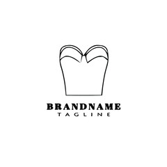 bustier logo cartoon icon design template black isolated vector illustration