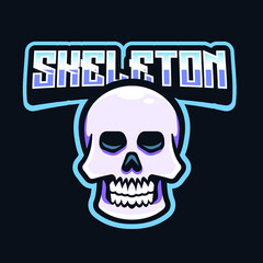Fototapeta premium Skull Head Mascot Logo Illustration