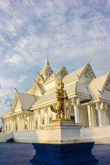 Fototapeta na wymiar White temple beautiful Thai art