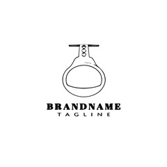 Obraz premium cute cable car logo cartoon icon design template black isolated vector illustration