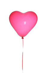 Fototapeta na wymiar Festive heart shaped balloon isolated on white