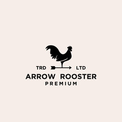 Fototapeta na wymiar premium arrow rooster logo design