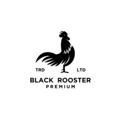 premium Rooster vintage black logo design