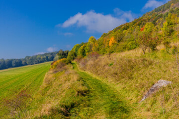 Naklejka premium Herbstliche Entdeckungstour entlang der prachtvollen Hörselberge bei Eisenach - Thüringen