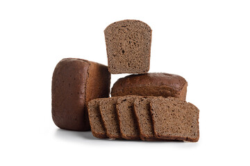 sliced bread isolated on white background