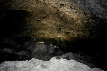 ice cave, cave grotto, rocks