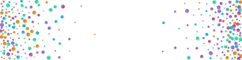 Bright Confetti Carnaval Vector Panoramic