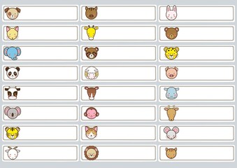 動物　かわいいネームプレート②
