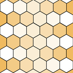 seamless pattern with hexagon honey honeycomb