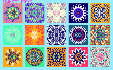 Pattern vector tiles traditional textures ornamental ceramics Spanish Portuguese Mexican Arabic Moroccan Italian colonial hydraulic majolica Turkish azulejos baldosas losetas racholas cerámicas