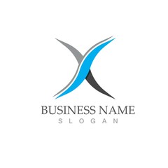 X Letter Logo Template vector icon