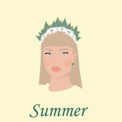 Web. summer girl