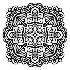 Vector circle of mandala with floral ornament pattern.