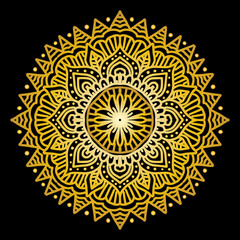 Fototapeta na wymiar Vector circle of mandala with floral ornament pattern.