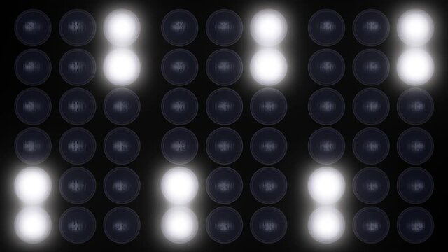 Lights White Panel Flashing Looped Video